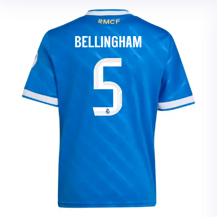Real Madrid infant third jersey 2526 blue – bellingham – 5 Kits - Authentic Fan Merchandise