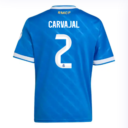 Real Madrid infant third jersey 2526 blue – carvajal – 2 Kits - Authentic Fan Merchandise