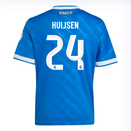 Real Madrid infant third jersey 2526 blue – huijsen – 24 Kits - Authentic Fan Merchandise