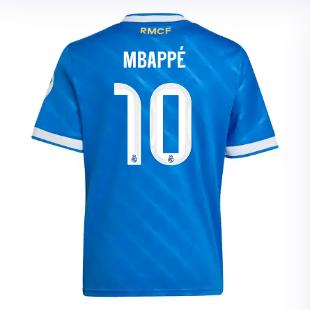 Real Madrid infant third jersey 2526 blue – mbappé – 10 Kits - Authentic Fan Merchandise
