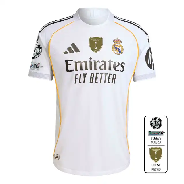 Real Madrid mens authentic home jersey 2526 white – champions league  intercontinental Kits - Authentic Fan Merchandise
