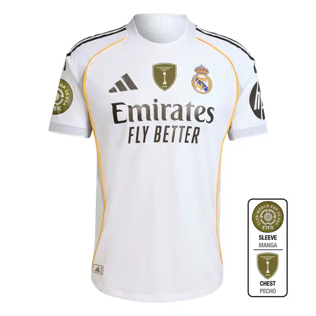 Real Madrid mens authentic home jersey 2526 white – club world cup  intercontinental Kits - Authentic Fan Merchandise