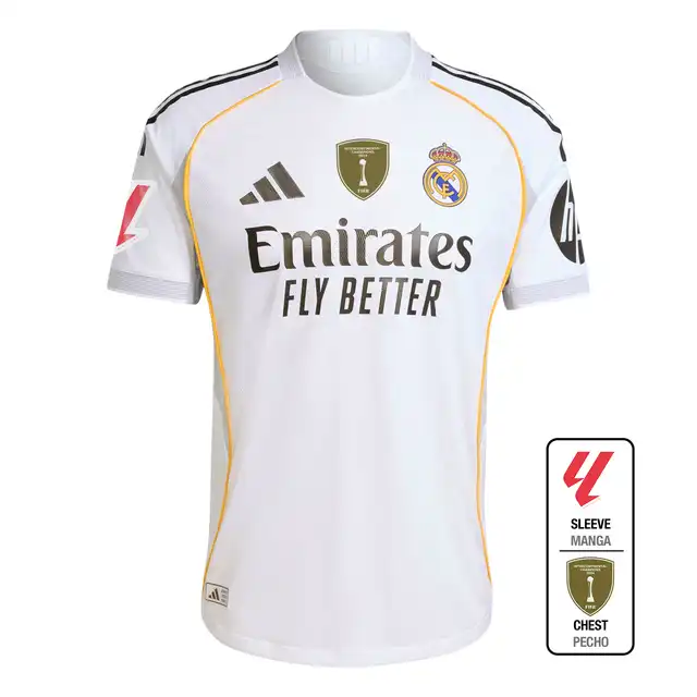 Real Madrid mens authentic home jersey 2526 white – la liga  intercontinental Kits - Authentic Fan Merchandise