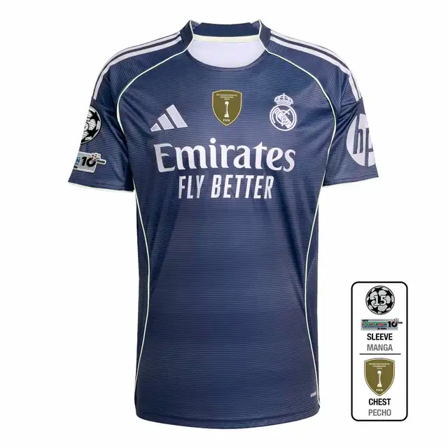 Real Madrid mens away jersey 2526 navy blue – champions league  intercontinental Kits - Authentic Fan Merchandise