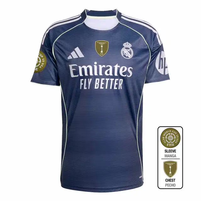 Real Madrid mens away jersey 2526 navy blue – club world cup  intercontinental Kits - Authentic Fan Merchandise