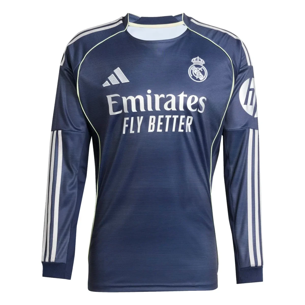 Real Madrid mens away jersey long sleeve 2526 navy blue Kits - Authentic Fan Merchandise