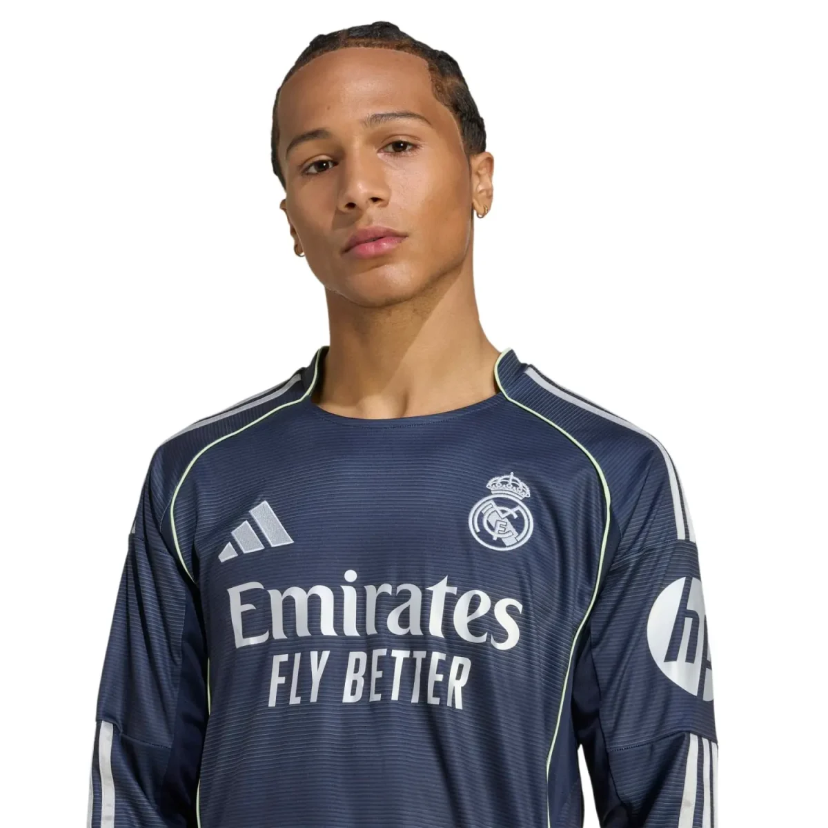 Real Madrid mens away jersey long sleeve 2526 navy blue Kits - Authentic Fan Merchandise