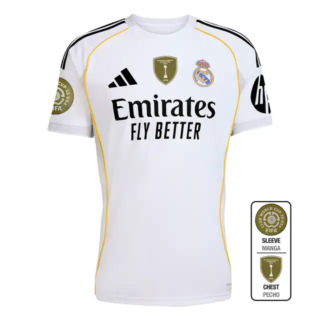 Real Madrid mens home jersey 2526 white – club world cup  intercontinental Kits - Authentic Fan Merchandise