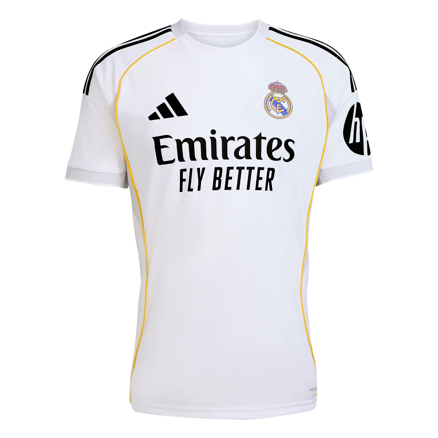 Real Madrid mens home jersey 2526 white with individual print Kits - Authentic Fan Merchandise
