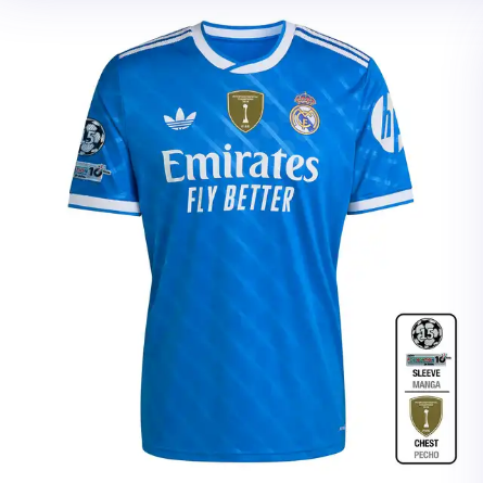 Real Madrid mens third jersey 2526 blue – champions league  intercontinental Kits - Authentic Fan Merchandise