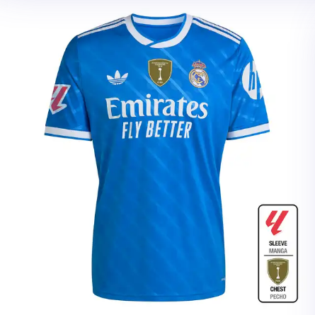 Real Madrid mens third jersey 2526 blue – la liga  intercontinental Kits - Authentic Fan Merchandise