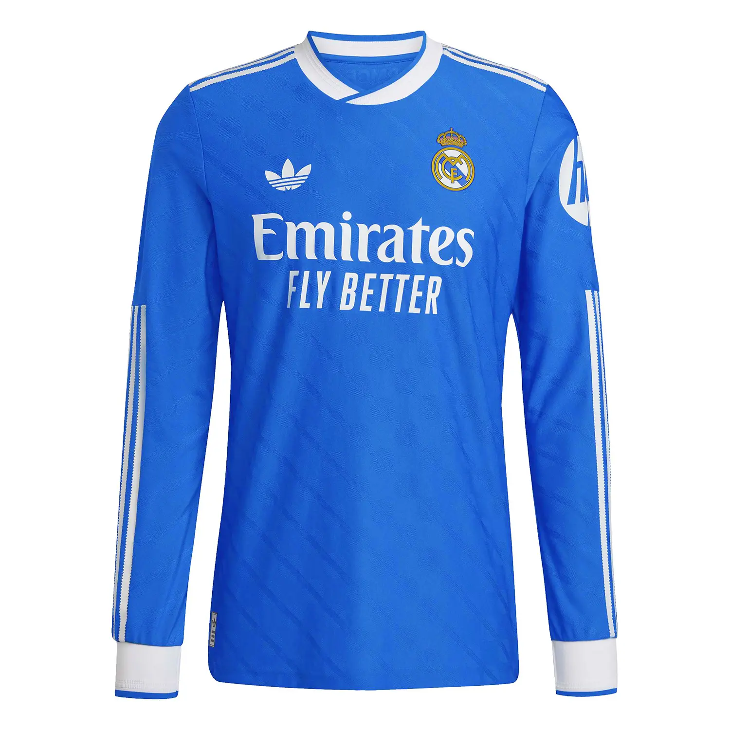 Real Madrid mens third long sleeve replica jersey 2526 blue – linda c. – 18 – champions league  intercontinental Kits - Authentic Fan Merchandise