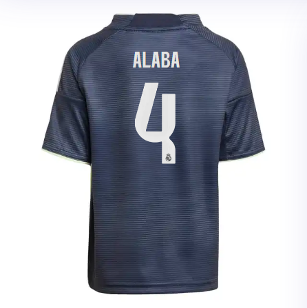 Real Madrid mini-kit away jersey set 2526 navy blue – alaba – 4 Kits - Authentic Fan Merchandise
