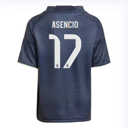Real Madrid mini-kit away jersey set 2526 navy blue – asencio – 17 Kits - Authentic Fan Merchandise