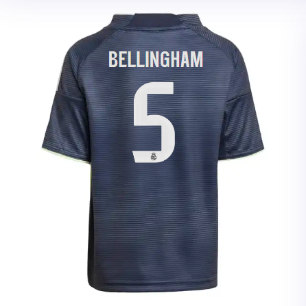 Real Madrid mini-kit away jersey set 2526 navy blue – bellingham – 5 Kits - Authentic Fan Merchandise