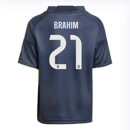 Real Madrid mini-kit away jersey set 2526 navy blue – brahim – 21 Kits - Authentic Fan Merchandise