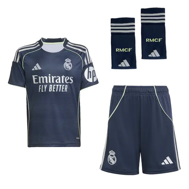Real Madrid mini-kit away jersey set 2526 navy blue – brahim – 21 Kits - Authentic Fan Merchandise