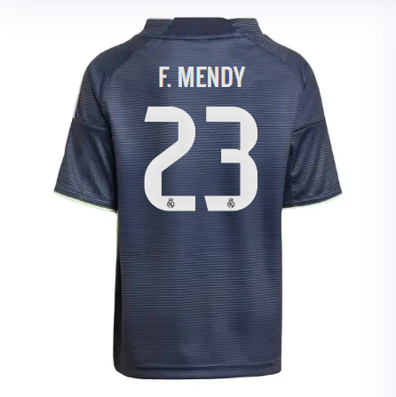 Real Madrid mini-kit away jersey set 2526 navy blue – f. mendy – 23 Kits - Authentic Fan Merchandise