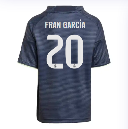 Real Madrid mini-kit away jersey set 2526 navy blue – fran garcía – 20 Kits - Authentic Fan Merchandise