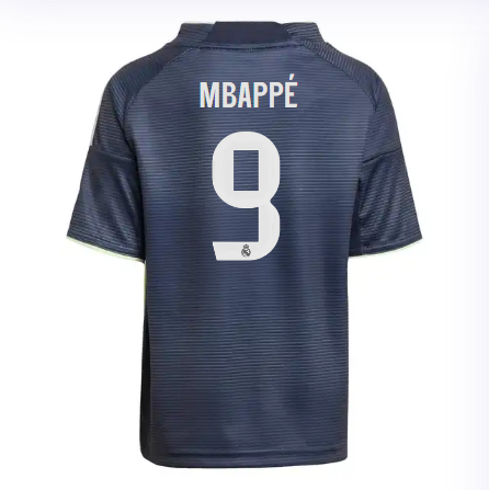 Real Madrid mini-kit away jersey set 2526 navy blue – mbappé – 9 Kits - Authentic Fan Merchandise