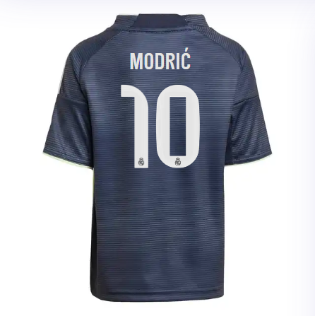 Real Madrid mini-kit away jersey set 2526 navy blue – modrić – 10 Kits - Authentic Fan Merchandise