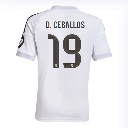 Real Madrid mini-kit home jersey set 2526 white – d. ceballos – 19 Kits - Authentic Fan Merchandise