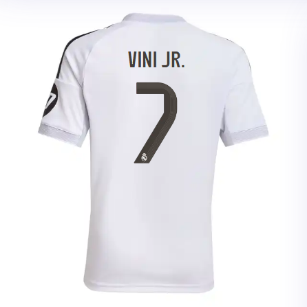 Real Madrid mini-kit home jersey set 2526 white – vini jr. – 7 Kits - Authentic Fan Merchandise