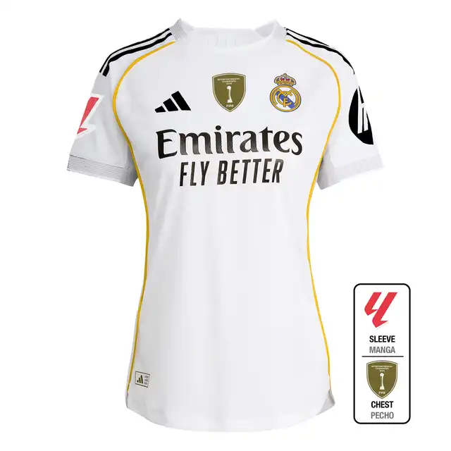 Real Madrid womens authentic home jersey 2526 white – la liga  intercontinental with custom print Kits - Authentic Fan Merchandise