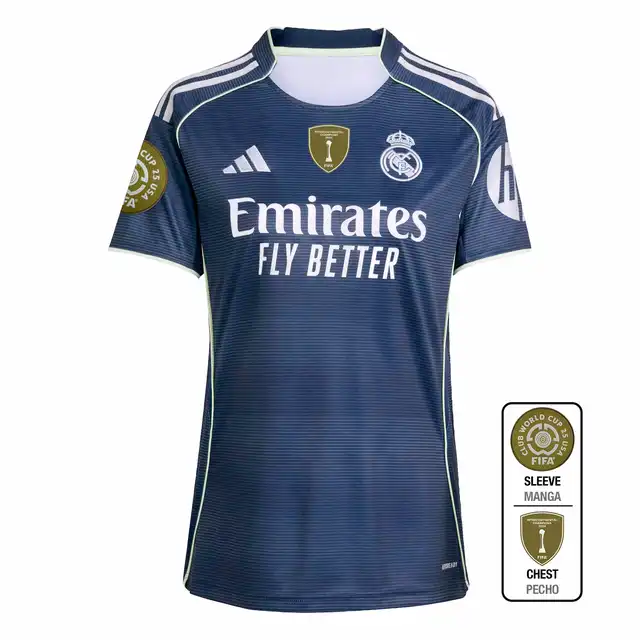 Real Madrid womens away jersey 2526 navy blue – club world cup  intercontinental with custom print Kits - Authentic Fan Merchandise