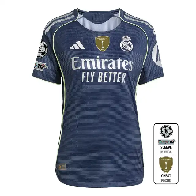 Real Madrid womens away jersey authentic 2526 navy blue – champions league  intercontinental Kits - Authentic Fan Merchandise
