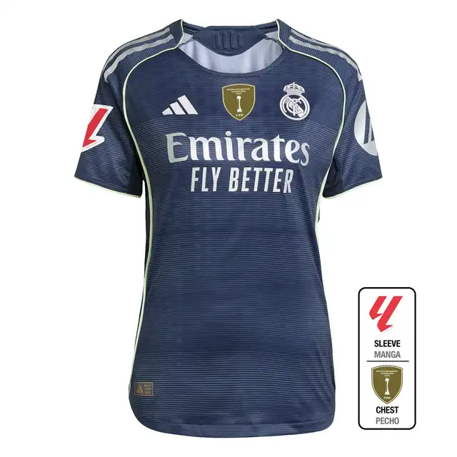 Real Madrid womens away jersey authentic 2526 navy blue – la liga  intercontinental Kits - Authentic Fan Merchandise