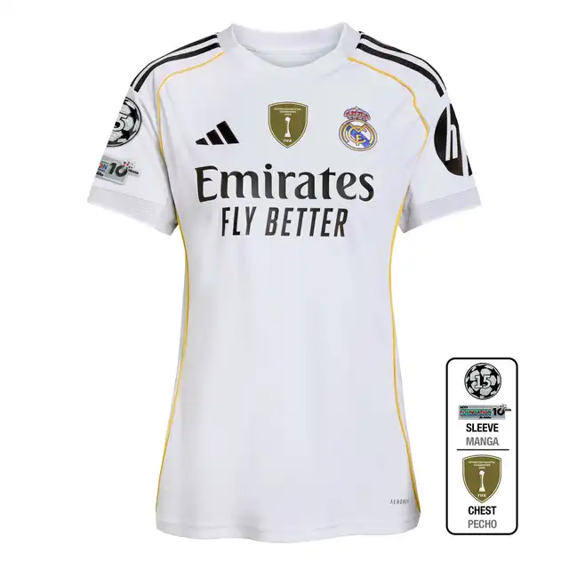 Real Madrid womens home jersey 2526 white – champions league  intercontinental Kits - Authentic Fan Merchandise