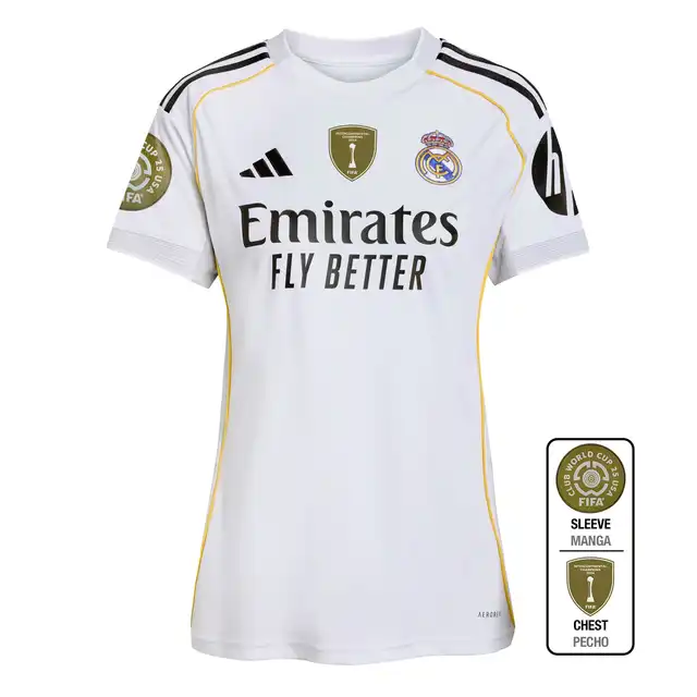 Real Madrid womens home jersey 2526 white – club world cup  intercontinental Kits - Authentic Fan Merchandise