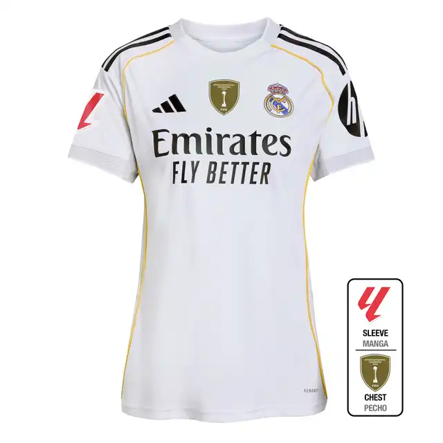 Real Madrid womens home jersey 2526 white – la liga  intercontinental Kits - Authentic Fan Merchandise