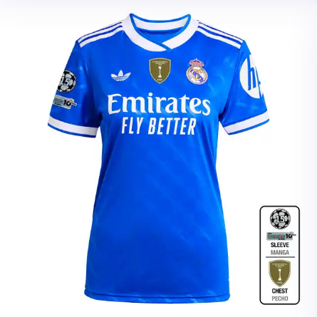 Real Madrid womens third jersey 2526 blue – champions league  intercontinental Kits - Authentic Fan Merchandise