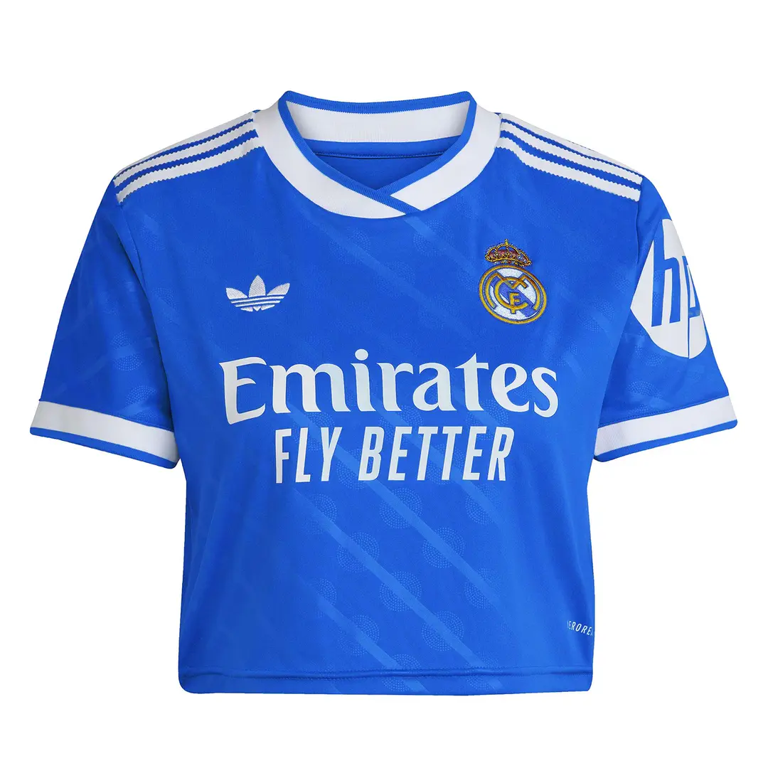 Real Madrid womens third jersey crop jersey 2526 blue Kits - Authentic Fan Merchandise