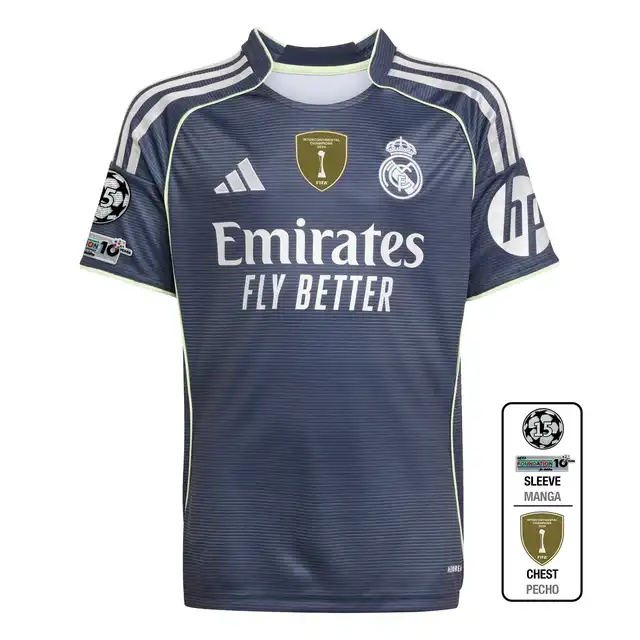 Real Madrid youth away jersey 2526 navy blue – champions league  intercontinental Kits - Authentic Fan Merchandise