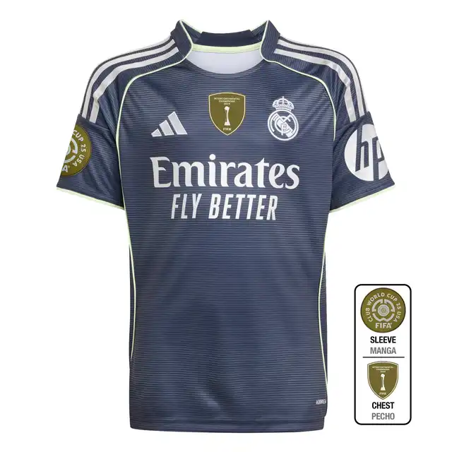 Real Madrid youth away jersey 2526 navy blue – club world cup  intercontinental Kits - Authentic Fan Merchandise