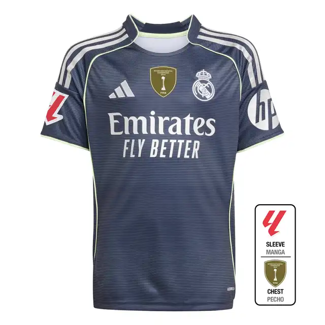 Real Madrid youth away jersey 2526 navy blue – la liga  intercontinental with custom print Kits - Authentic Fan Merchandise