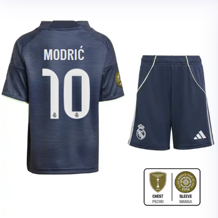 Real Madrid youth away jersey set 2526 navy blue – modrić – 10 – club world cup  intercontinental Kits - Authentic Fan Merchandise