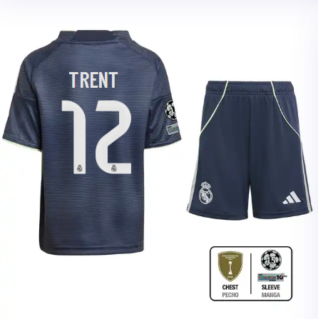 Real Madrid youth away jersey set 2526 navy blue – trent – 12 – champions league  intercontinental Kits - Authentic Fan Merchandise