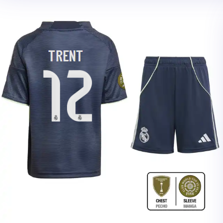 Real Madrid youth away jersey set 2526 navy blue – trent – 12 – club world cup  intercontinental Kits - Authentic Fan Merchandise