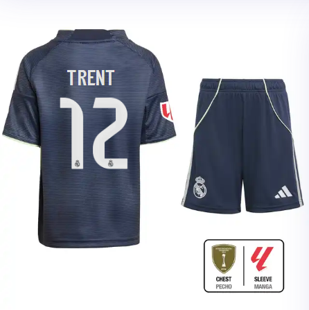 Real Madrid youth away jersey set 2526 navy blue – trent – 12 – la liga  intercontinental Kits - Authentic Fan Merchandise