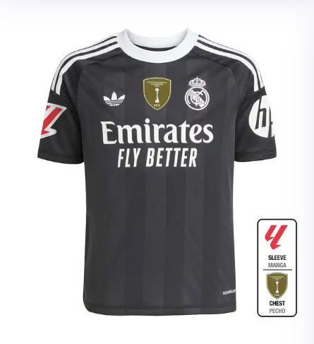Real Madrid youth goalkeeper jersey 2526 black – la liga  intercontinental Kits - Authentic Fan Merchandise
