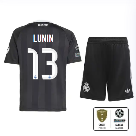 Real Madrid youth goalkeeper jersey 2526 black – lunin – 13 – champions league  intercontinental Kits - Authentic Fan Merchandise