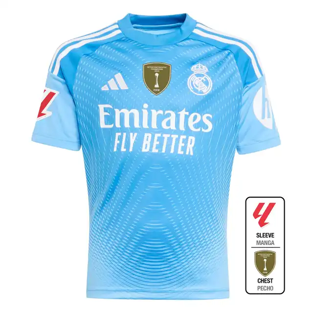 Real Madrid youth goalkeeper jersey 2526 blue – la liga  intercontinental Kits - Authentic Fan Merchandise