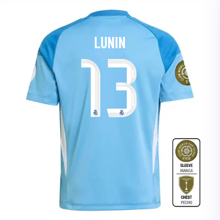 Real Madrid youth goalkeeper jersey 2526 blue – lunin – 13 – club world cup  intercontinental Kits - Authentic Fan Merchandise