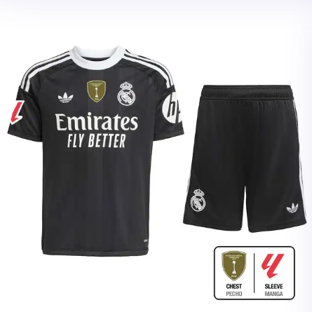Real Madrid youth goalkeeper jersey uniforms 2526 black – la liga  intercontinental Kits - Authentic Fan Merchandise