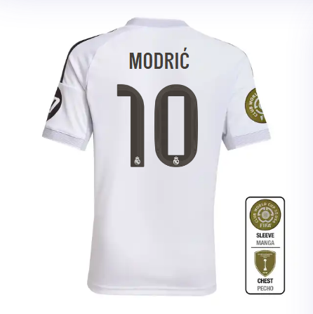 Real Madrid youth home jersey 2526 white – modrić – 10 – club world cup  intercontinental Kits - Authentic Fan Merchandise
