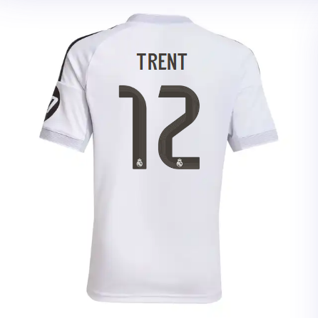 Real Madrid youth home jersey 2526 white – trent – 12 Kits - Authentic Fan Merchandise